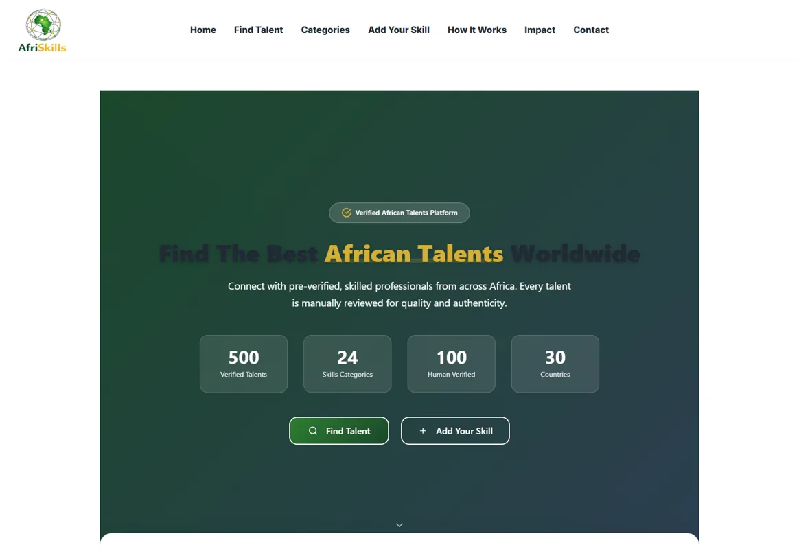 AfriSkills — Marketplace Talents Africains