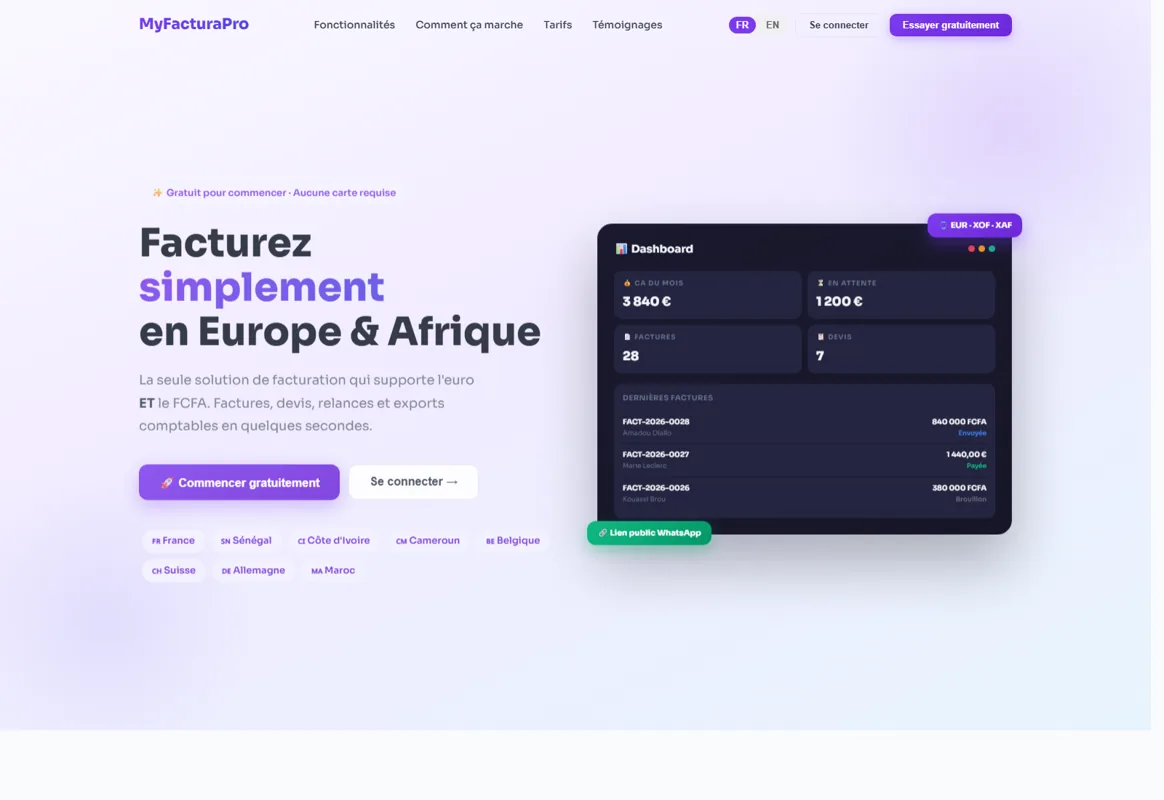 MyFacturaPro — SaaS Facturation